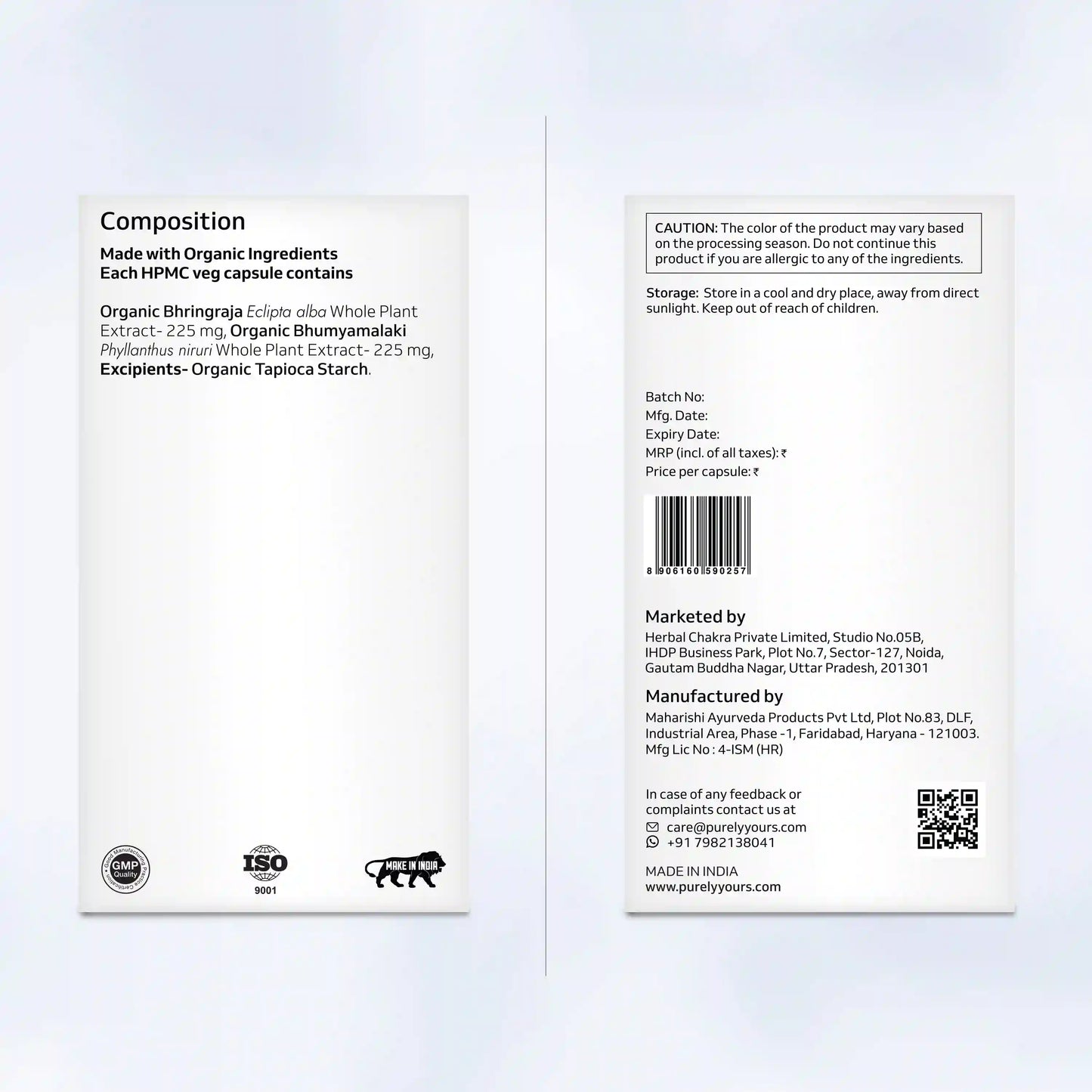Grow + thrive Hair Growth Ayurvedic Capsules