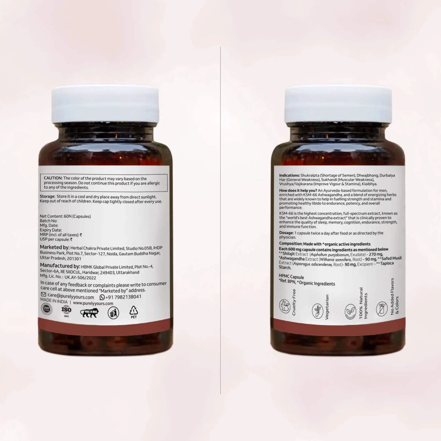 Ashwa Vigour® Natural Testosterone & Energy Support | Shilajit, KSM-66 Ashwagandha, Safed Musli