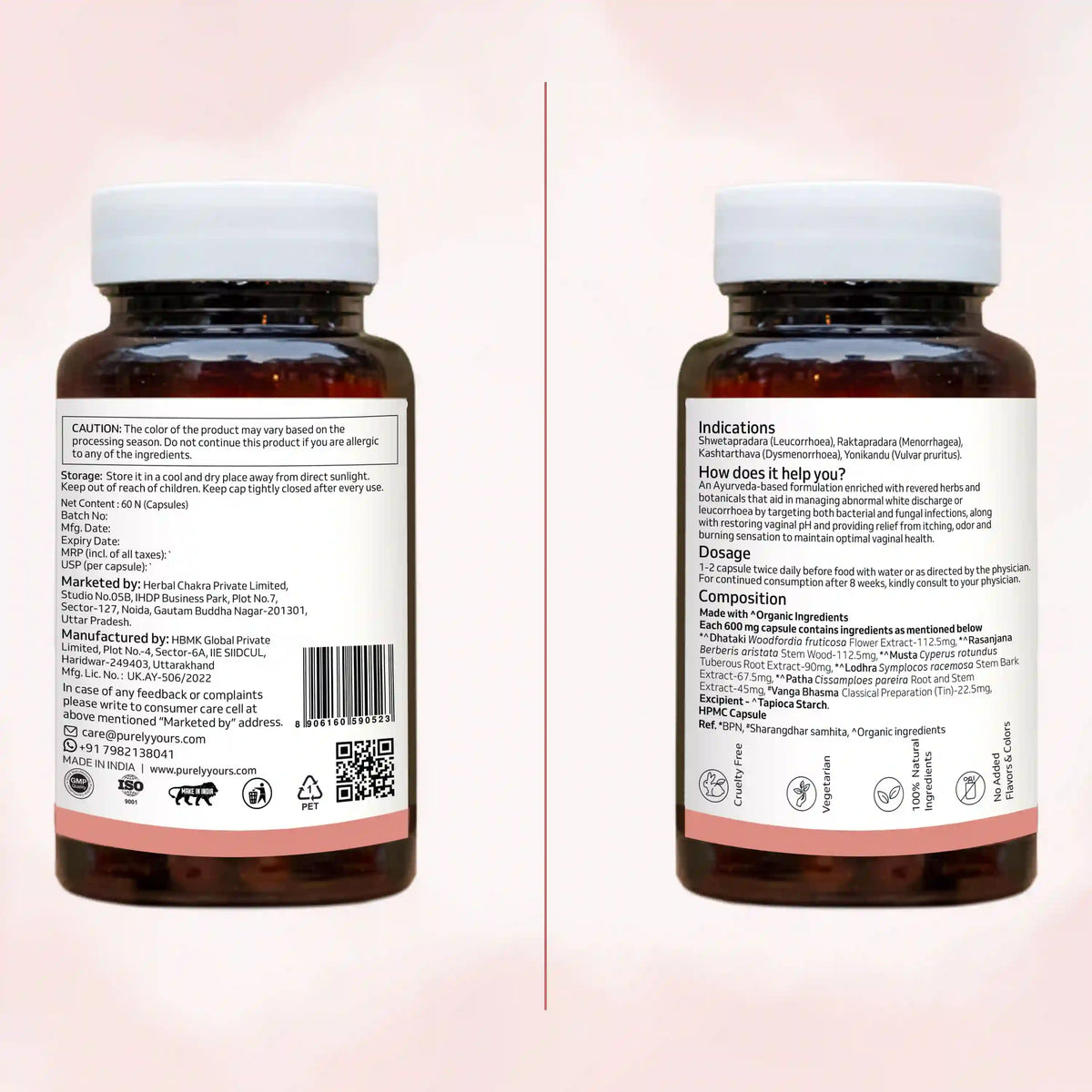 Stop White Discharge Naturally – Femme Balance Ayurvedic Capsules | Purely Yours