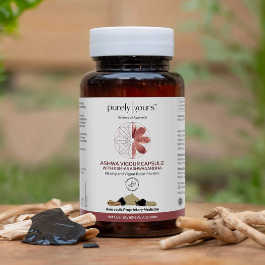 Ashwa Vigour® Natural Testosterone & Energy Support | Shilajit, KSM-66 Ashwagandha, Safed Musli