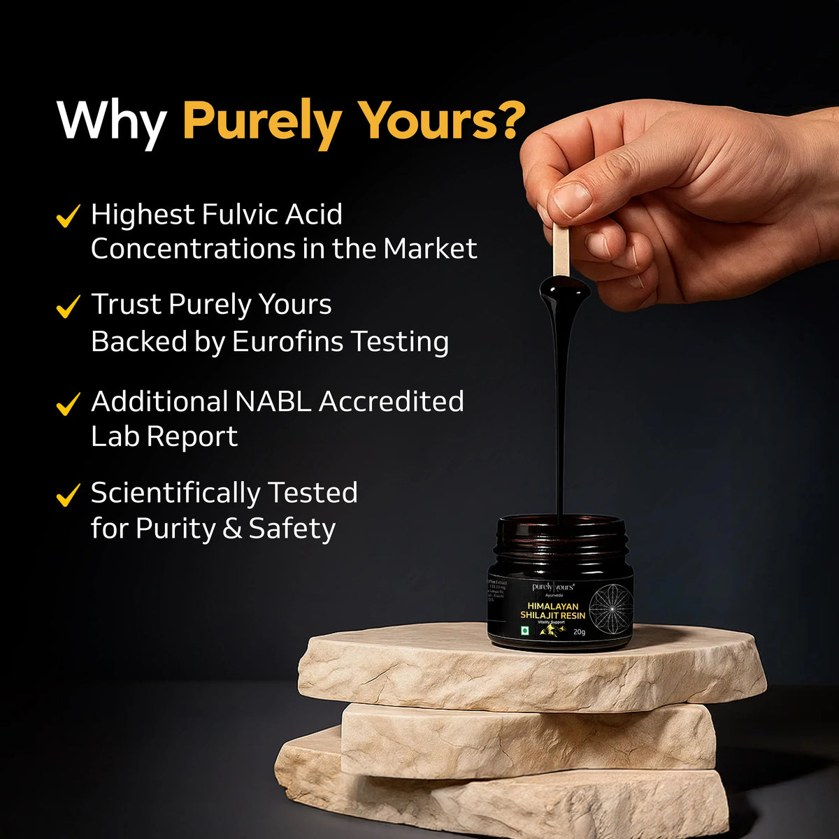 Shilajit Resin – Pure Himalayan Shilajit for Natural Energy (20g)