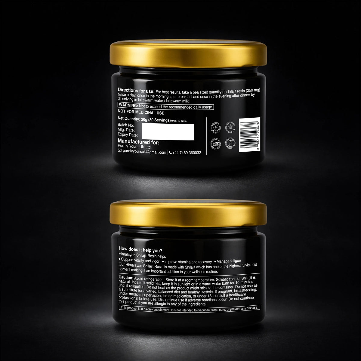 Shilajit Resin – Pure Himalayan Shilajit for Natural Energy (20g)