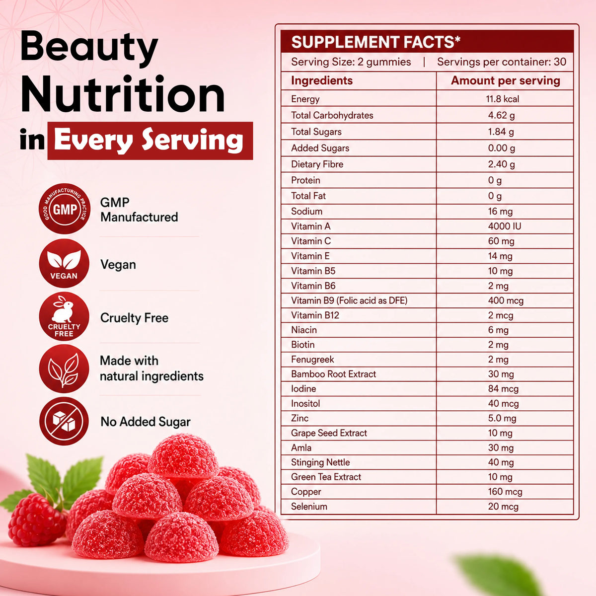Hair, Skin & Nail Gummies – Vitamin & Mineral Support