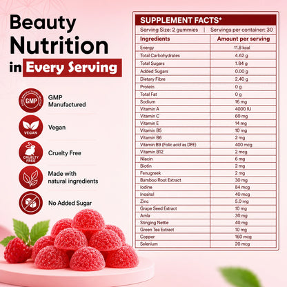Hair, Skin & Nail Gummies – Vitamin & Mineral Support