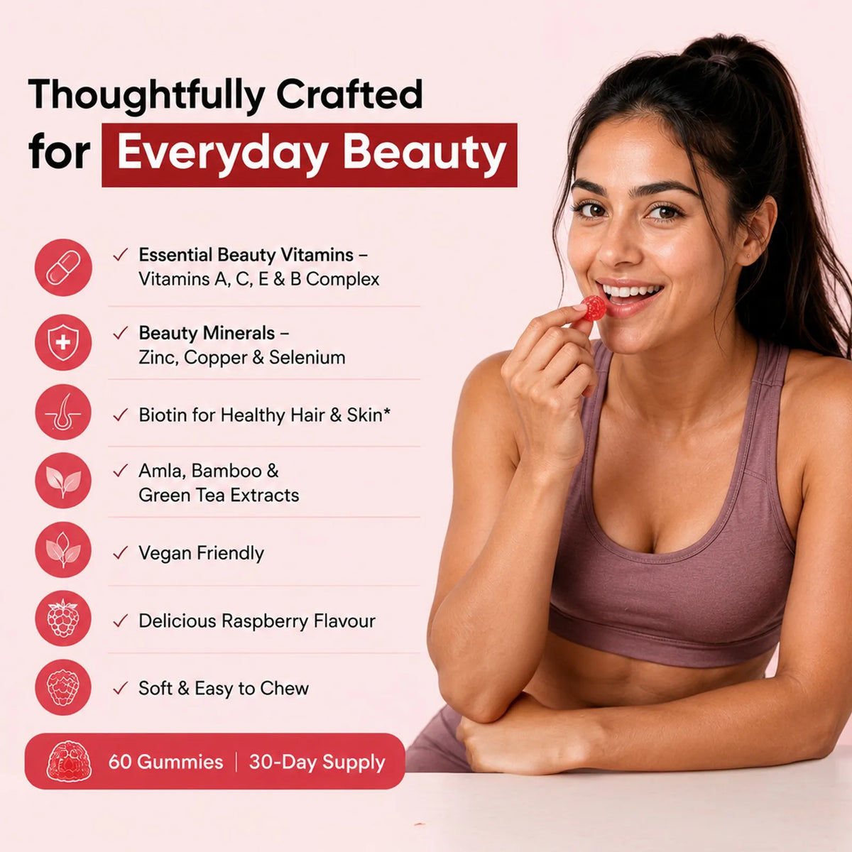 Hair, Skin & Nail Gummies – Vitamin & Mineral Support