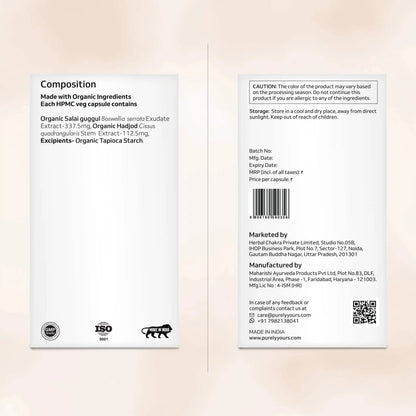 Ortho Strength: Ayurvedic Joint Pain Relief & Bone Density Capsules
