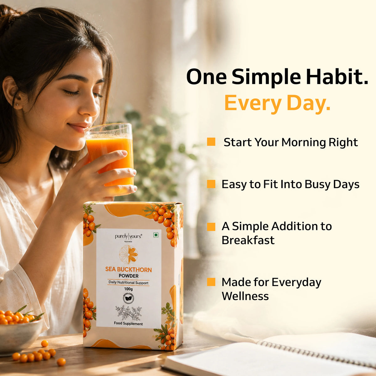Sea Buckthorn Powder – Pure Superfruit Nutrition for Everyday Wellness